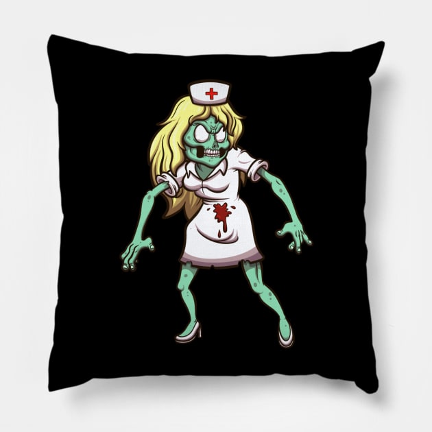 Zombie Nurse Pillow by TheMaskedTooner