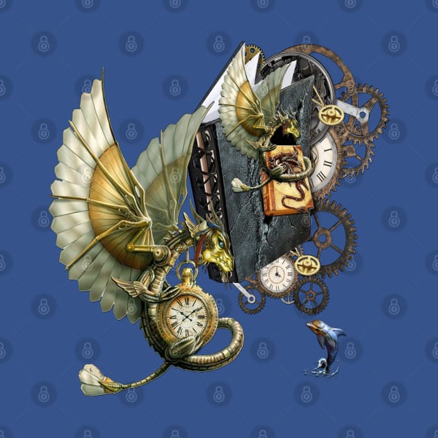 Steampunk dragons & dolphins by Nadine8May
