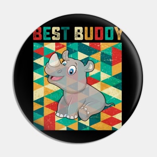 Best Buddy Rhinoceros Pin