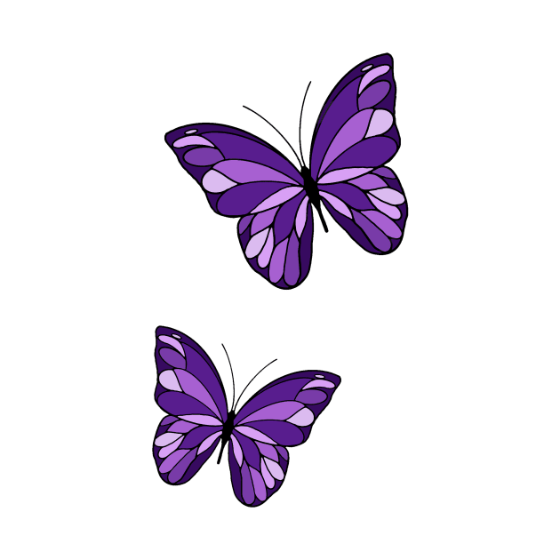 Purple Butterflies by anrockhi