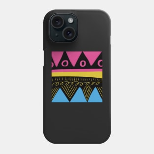 Blue,pink and yellow pattern Phone Case