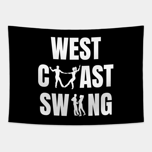 West Coast Swing Couple Dancer Design Tapestry by echopark12