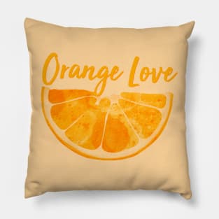 Orange Love Pillow