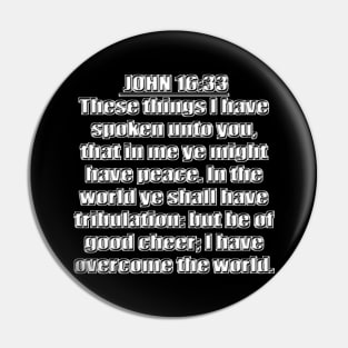 Bible Verse John 16:33 (KJV) Pin