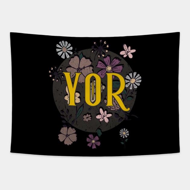 Aesthetic Proud Name Yor Flowers Anime Retro Styles Tapestry by Kisos Thass