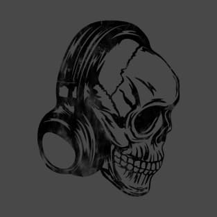 Skull Headphones Distressed T-Shirt