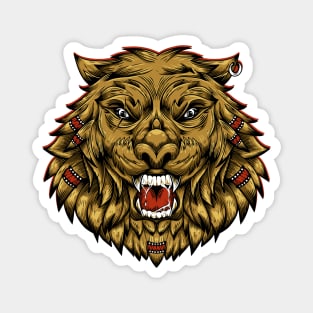 Lion head illustration Magnet