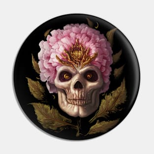 Flower Skull inspired by Hieronymus Bosch Pin