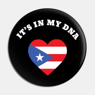 It's In My DNA Puerto Rico Rican Hispanic Heritage Month Pin