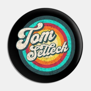 tom/ name in rainbow circle Pin