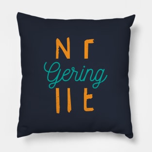 Gering Nebraska City Typography Pillow