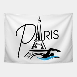 Paris summer sports swimming Tapestry