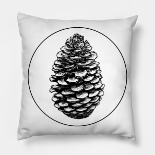 Pinecone - Black Pillow