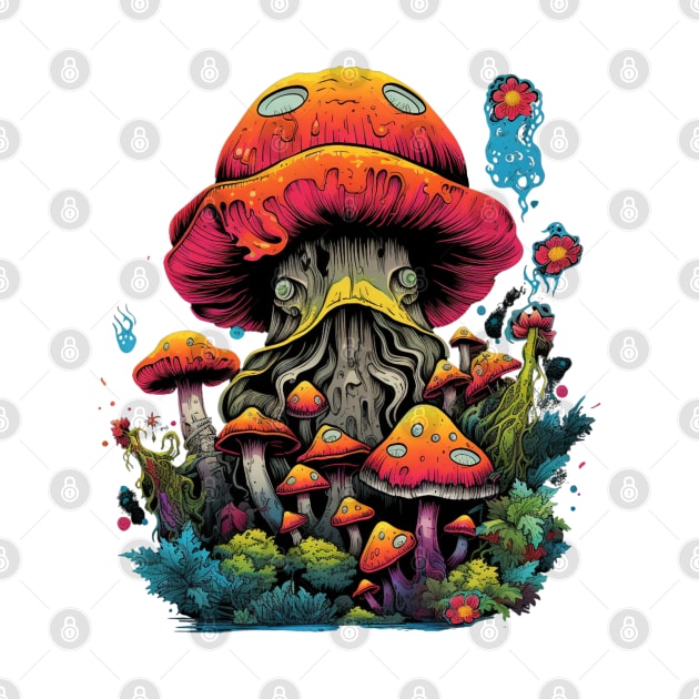 Psychedelic World Sketches Magic Shroom by FrogandFog