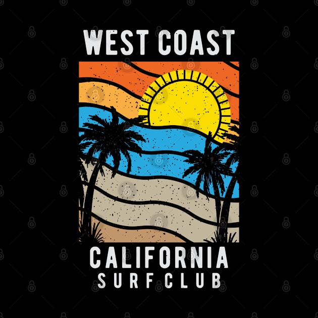 West Coast California Surf Club by Mako Design 