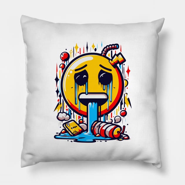 emoji funny Pillow by designerhandsome