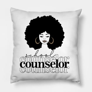 Black School Counselor- National School Counseling Week Pillow