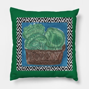 Busket with Broccoli Pillow