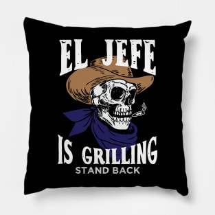 El Jefe Is Grilling Pillow