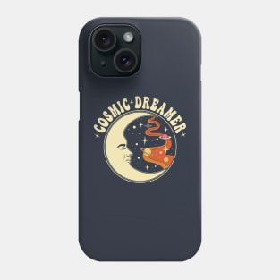 Cosmic dreamer and moon Phone Case