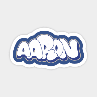 AARON Bubble letters graffiti style Magnet