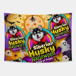 Husky halloween gifts v2 Tapestry