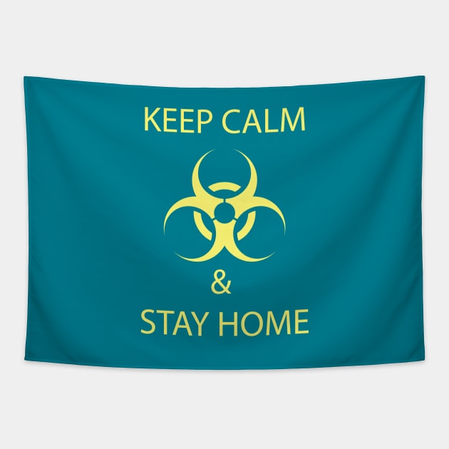 Keep calm and stay home trendy design Tapestry by IBeart