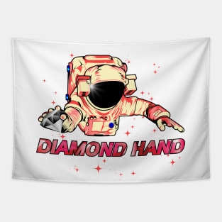 Diamond hands, Bitcoin, Amc crypto, To the moon Tapestry