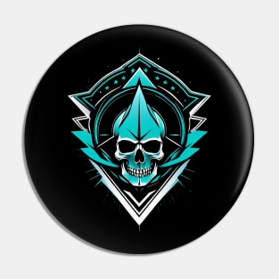 Hardcore Skull Design Pin