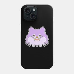 cute putple long haired puppy face Phone Case