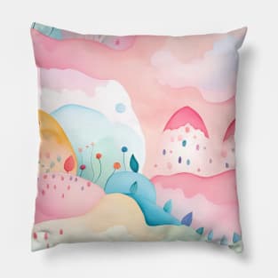 pink clouds Pillow