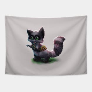 A Boyscout Racoon that loves patches Tapestry