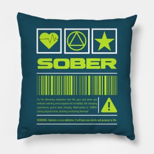 Sober Precautions Pillow