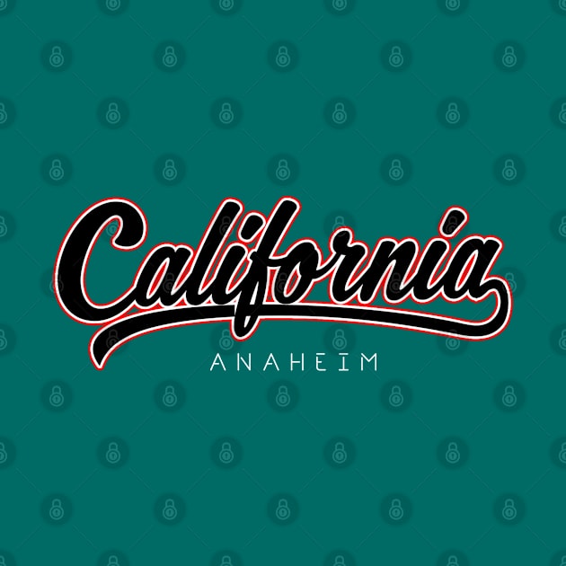 Anaheim California Retro Typography by EddieBalevo