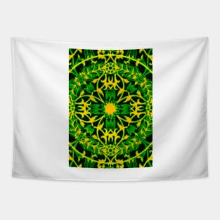 Green & Yellow Mandala Tapestry