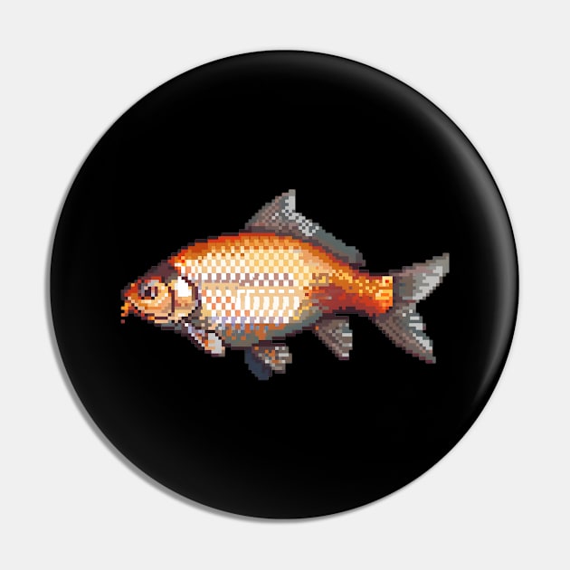Pixelated Carp Artistry Pin by Animal Sphere