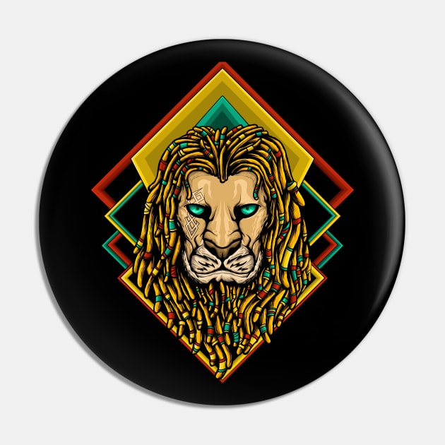 Lion King of Reggae Jungle Pin by IMBAKID