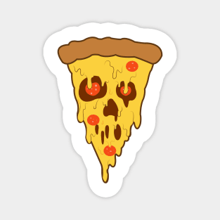 zombie pizza skull art Magnet