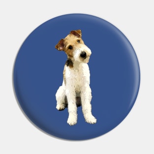 Wire Fox Terrier Head Tilt Pin