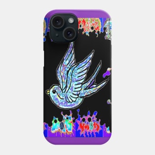 tattoo bluebird Phone Case