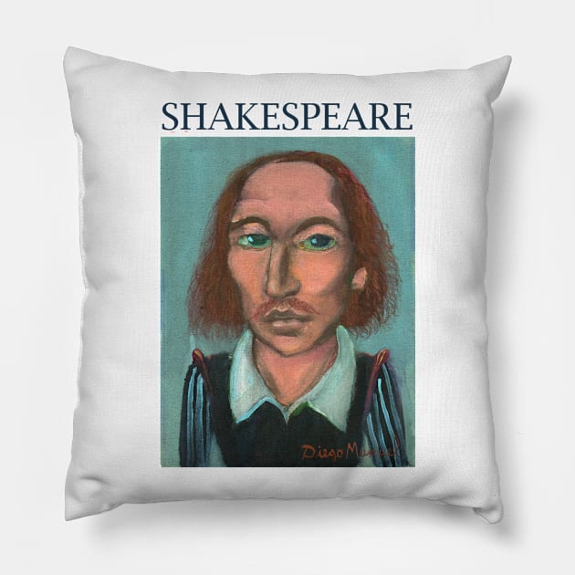 William Shakespeare Pillow by diegomanuel