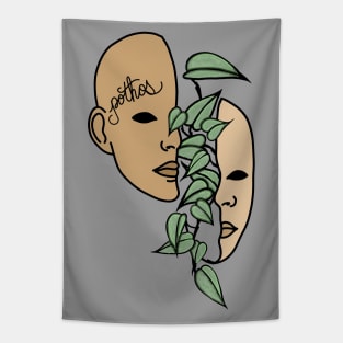 Pothos, House Plant Lover, Creepy and Weird Tapestry