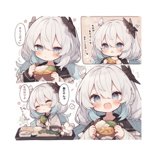 Chibi Girl try to eat food T-Shirt