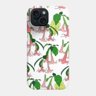 Angels Trumpet Floral Pattern Phone Case