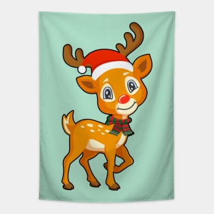 Happy reindeer Tapestry