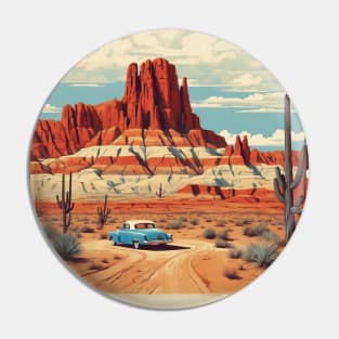 New Mexico United States of America Tourism Vintage Poster Pin