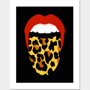 Kiss Leopard Lips Bad and Boujee LV Lips Print Leopard Lips