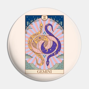 Zodiac sign tarot card Gemini Pin