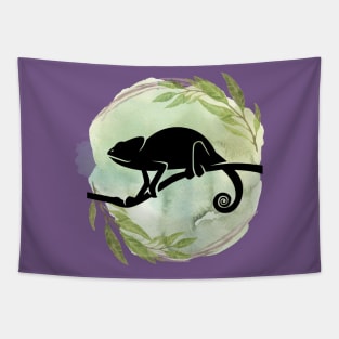 Chameleon silhouette Tapestry