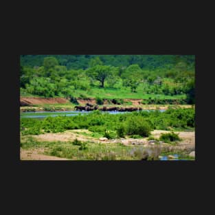 Herd of Elephants on the Crocodile River T-Shirt